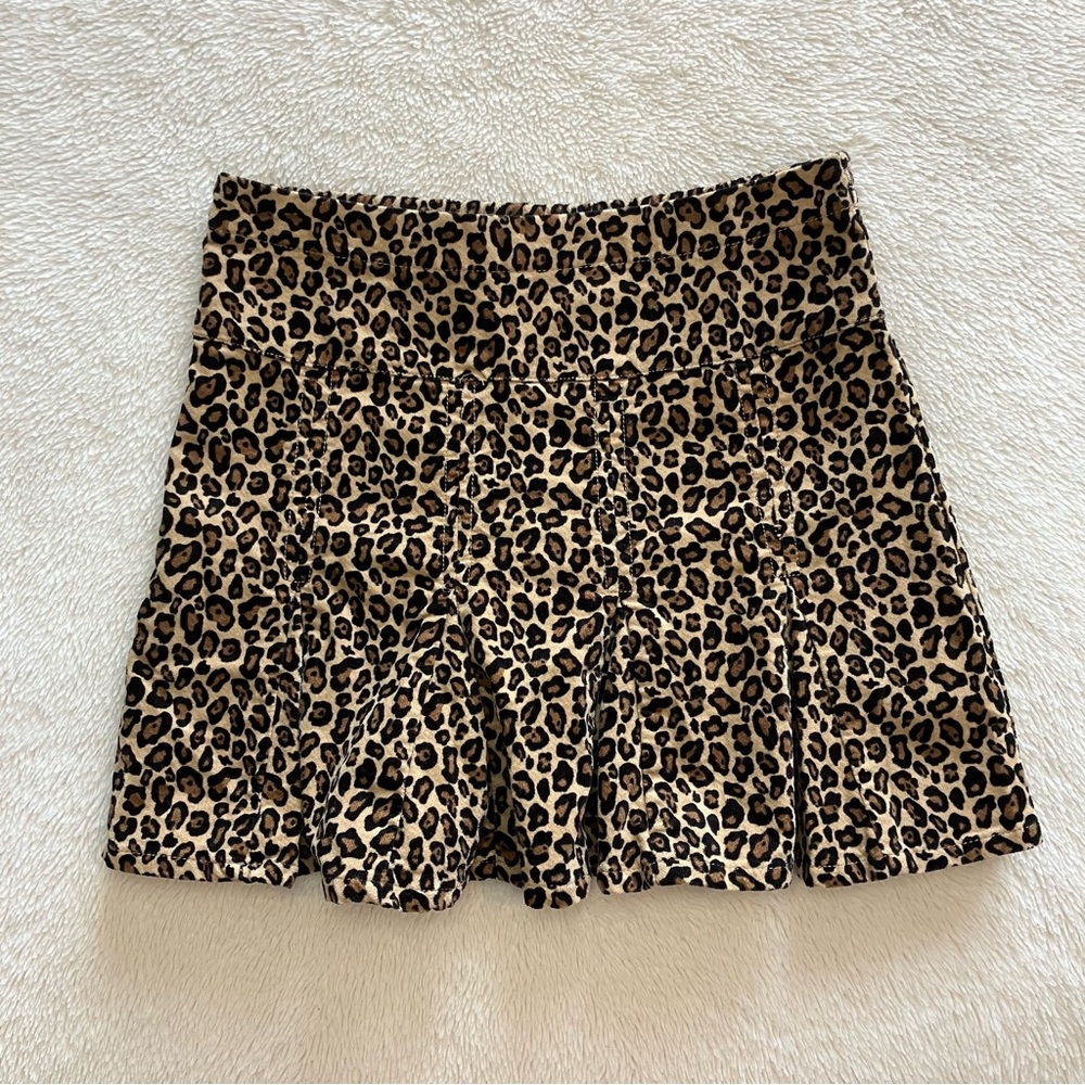 NWT Gymboree Girls Glamour Kitty Holiday 07 Skirt Skort Velvet Leopard Print 10